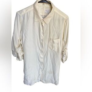 Rag and Bone, crème 100% silk blouse, size XS